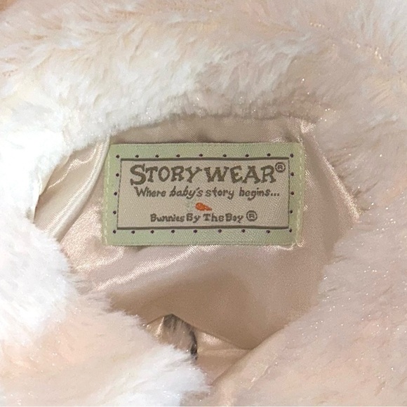 Bunnies By The Bay Storywear Glad Dreams Soft Faux Fur Satin Lined Coat 6-12 M - Picture 10 of 11